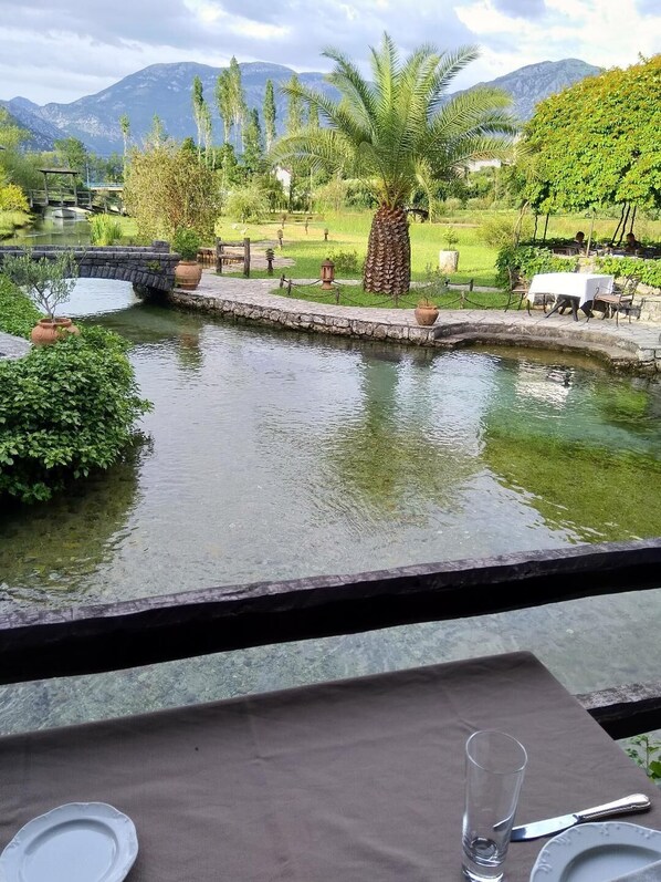 Outdoor dining - B unit, Heart of Kotor Bay, Stunning views, waterfront, free secured parking (Lipci)