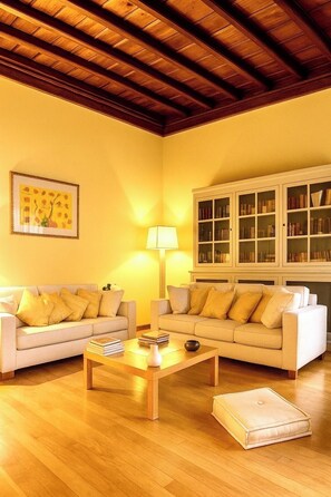 TV, DVD player, books