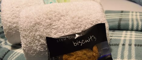 Bathtub, hair dryer, towels, soap