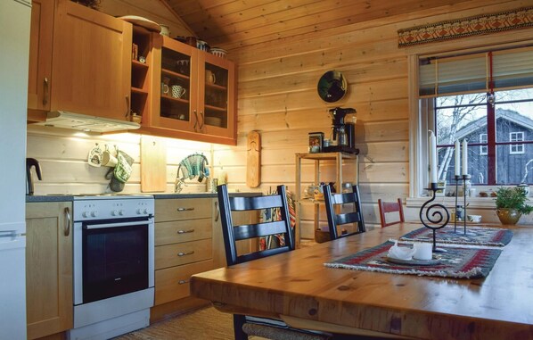 Fridge, stovetop, coffee/tea maker, cookware/dishes/utensils