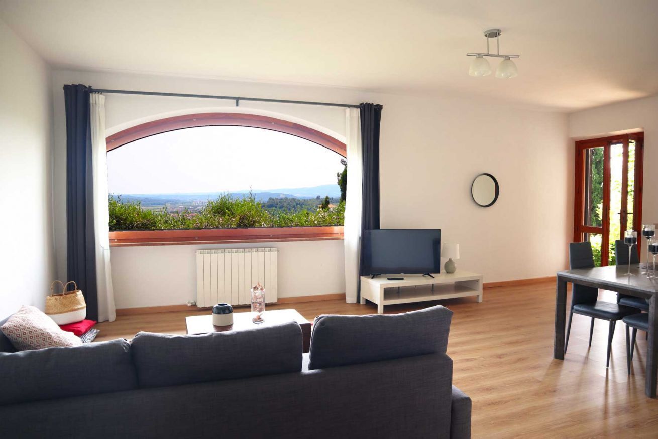 TV, caminetto, impianto stereo