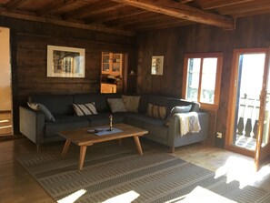 Fireplace, books, music library, stereo