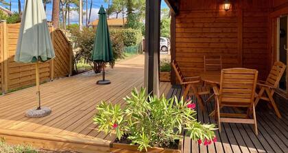 Cute chalet with garden, in an ideal beach and center location