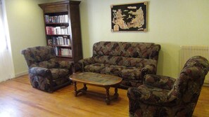 Smart TV, foosball, books