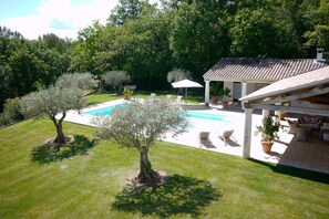 Outdoor pool, a heated pool