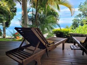 Terrace/patio - Heated pool and spa, sea view, Kaz Hibiscus (saint leu)