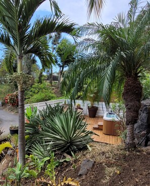 Outdoor spa tub - Heated pool and spa, sea view, Kaz Hibiscus (saint leu)