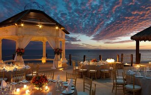 Outdoor banquet area