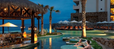 Outdoor pool, a heated pool