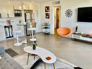 Smart TV, DVD player, books