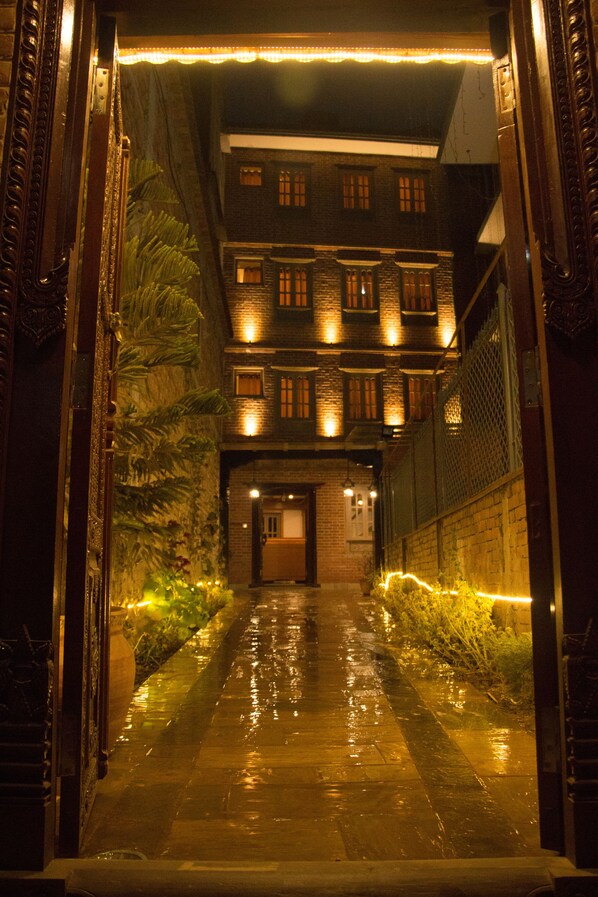 Front of property – evening/night