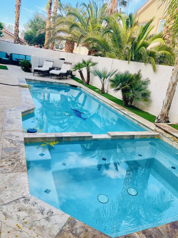 A heated pool