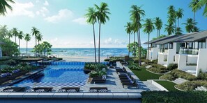 A heated pool