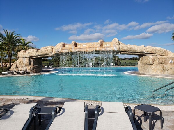 Outdoor pool, a heated pool