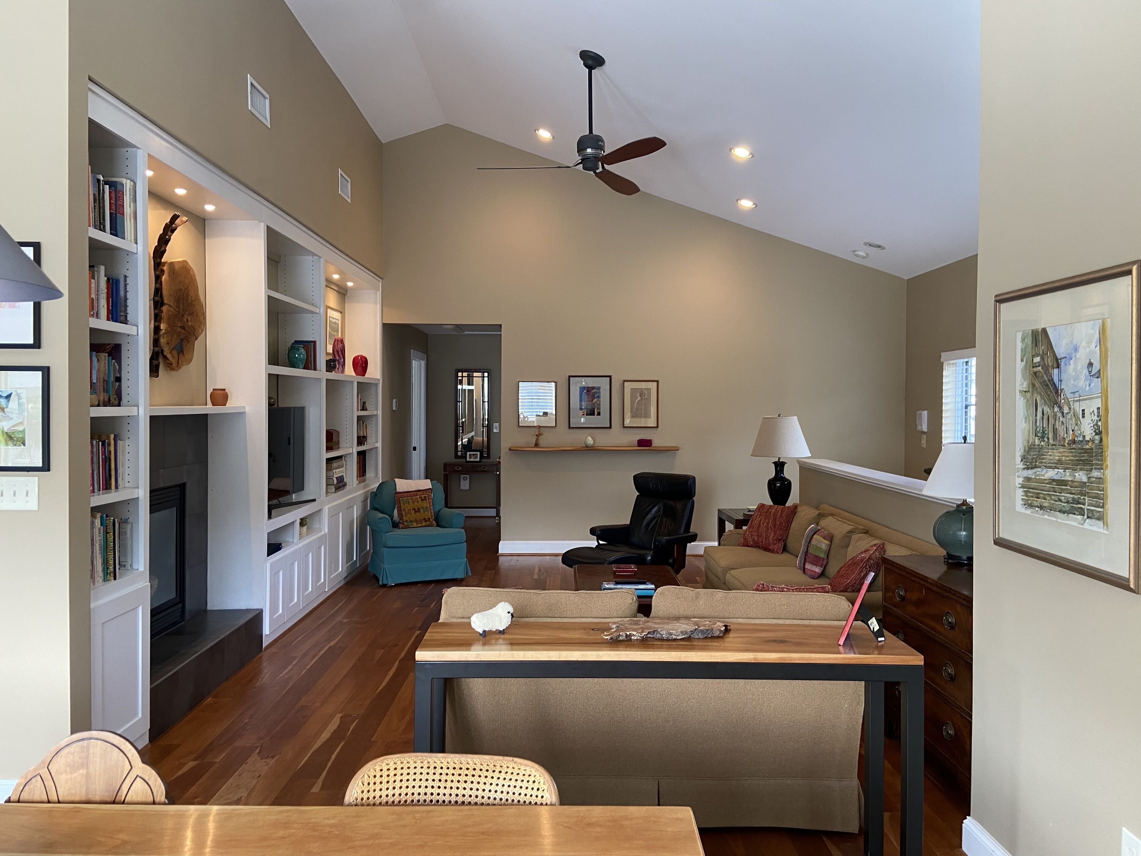 In the heart of the village, private and quiet yet steps from downtown.