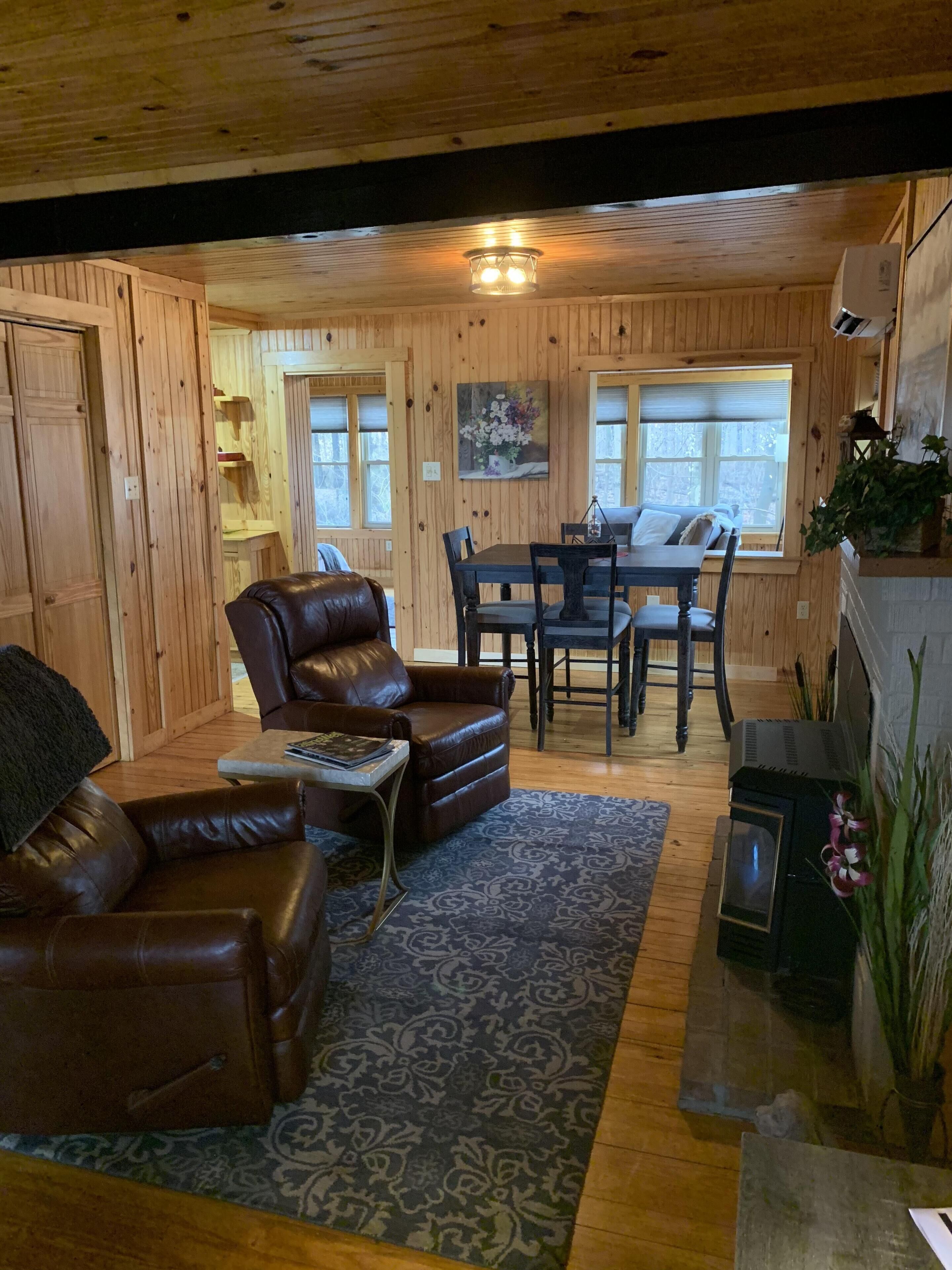 TV, fireplace, DVD player