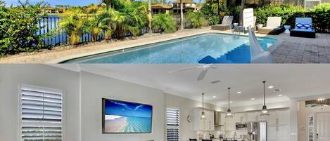 Outdoor pool, a heated pool