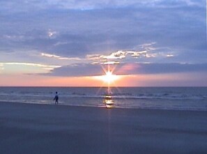 Vlak bij het strand