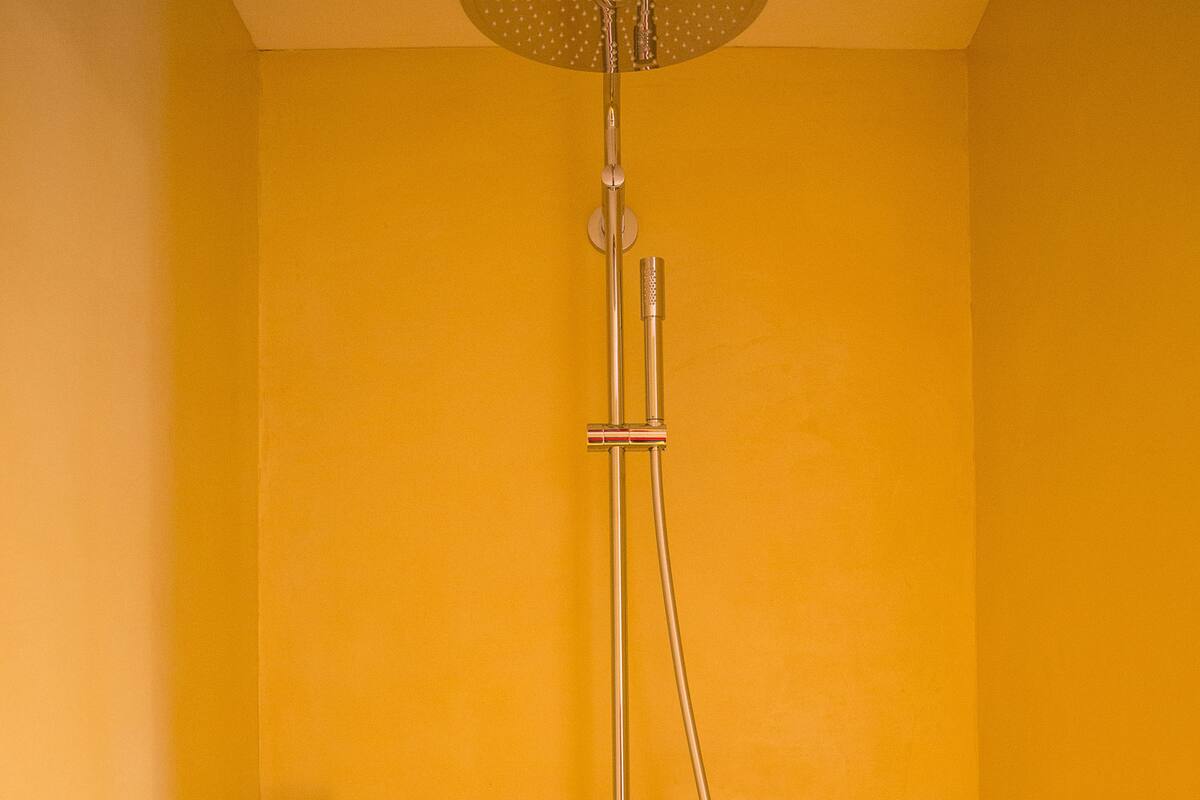 exclusive double room (room 11) | bathroom | shower, rainfall showerhead, free toiletries, hair dryer