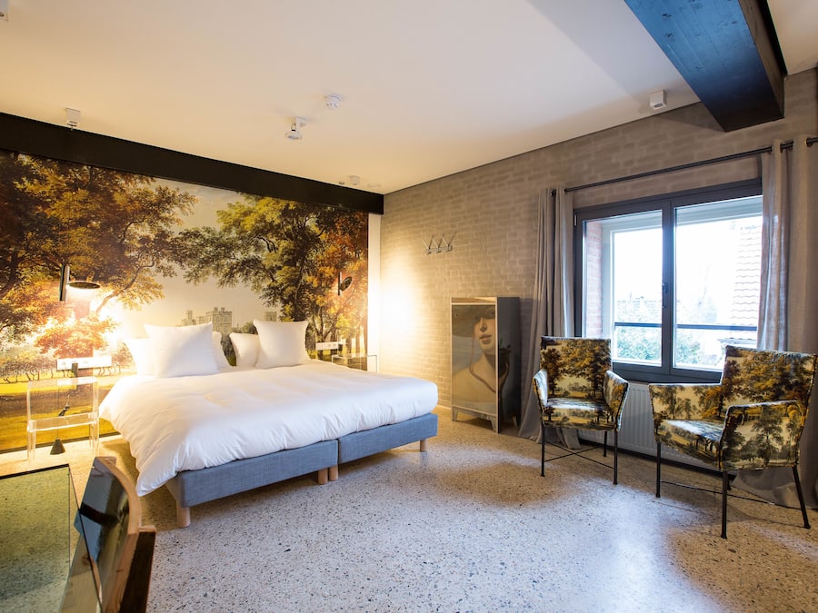 Individually decorated, individually furnished, desk, iron/ironing board