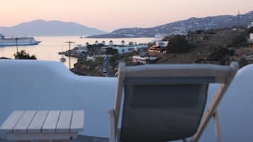 Suíte estúdio superior, vista para o mar | Vista da sacada