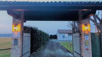 A szálláshely bejárata