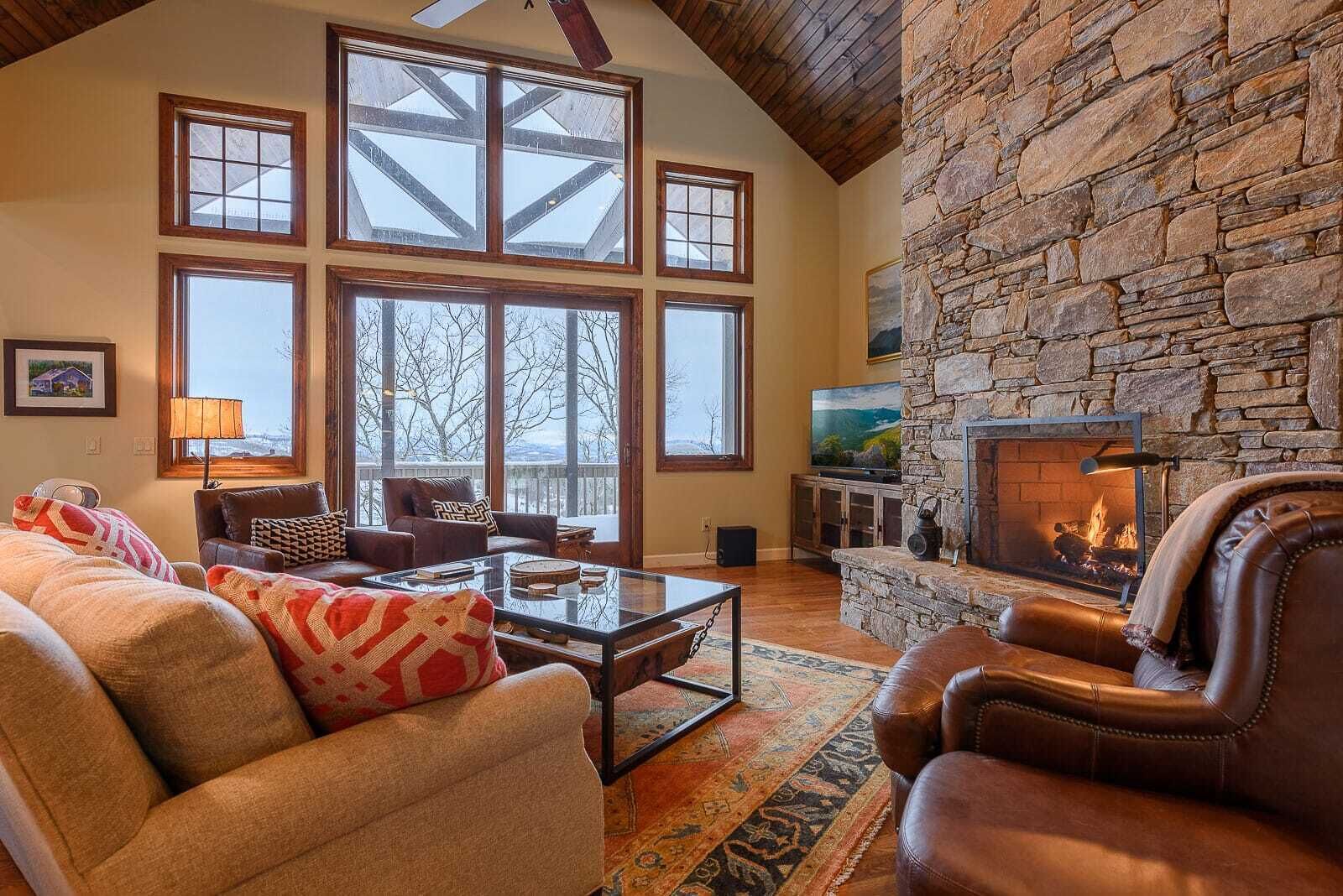 TV, fireplace, video games, DVD player