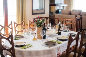 Villa, 4 Bedrooms, Private Pool, Sea View | In-room dining - Traditional Luxury Villa Armonia (Aigialeia)