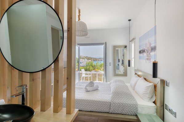 Premium bedding, in-room safe, individually decorated - Aegean Paradiso Vacation Club Adults Only (Syros)