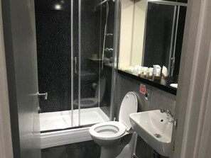 Free toiletries, hair dryer, towels