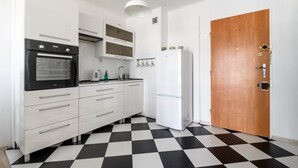 Appartement | Cuisinette privée | Réfrigérateur, un four, surface de cuisson, lave-vaisselle