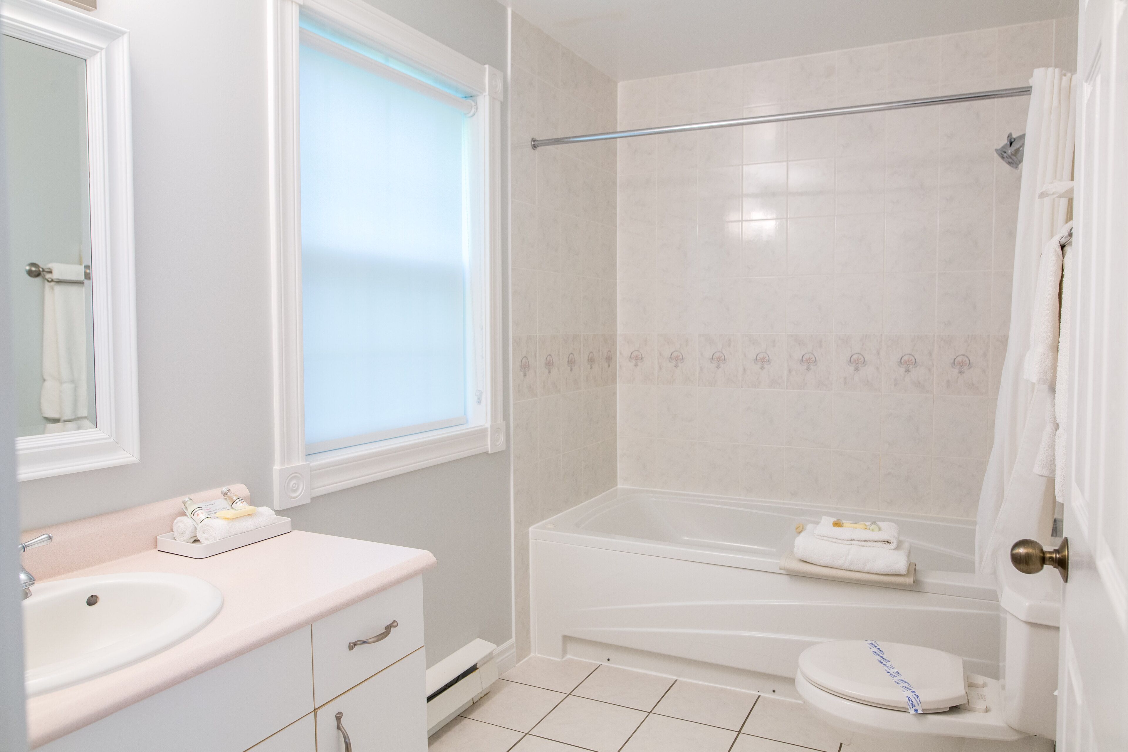 superior room, 1 king bed, non smoking (superior king room with kitchenette) | bathroom | hair dryer, towels, soap, shampoo