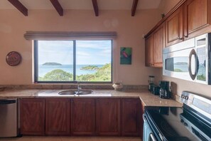 Fridge, microwave, oven, stovetop - Stunning Hillside Villa with Panoramic Ocean Views & Infinity Pool (Playa Potrero)