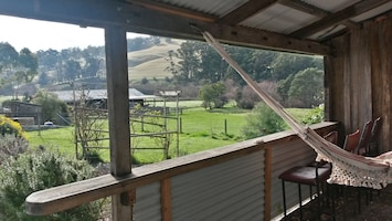 Beautiful rural views from a property located in the centre of town.