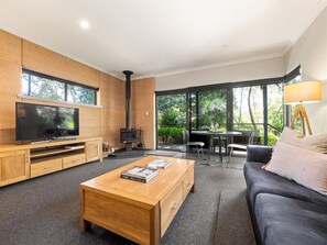 Smart TV, fireplace