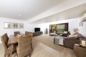 TV, DVD player, ping pong, video library