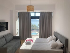 Family Room, Sea View | In-room safe, desk, blackout drapes, soundproofing - Almyra Holiday Village (Istiaia-Aidipsos)