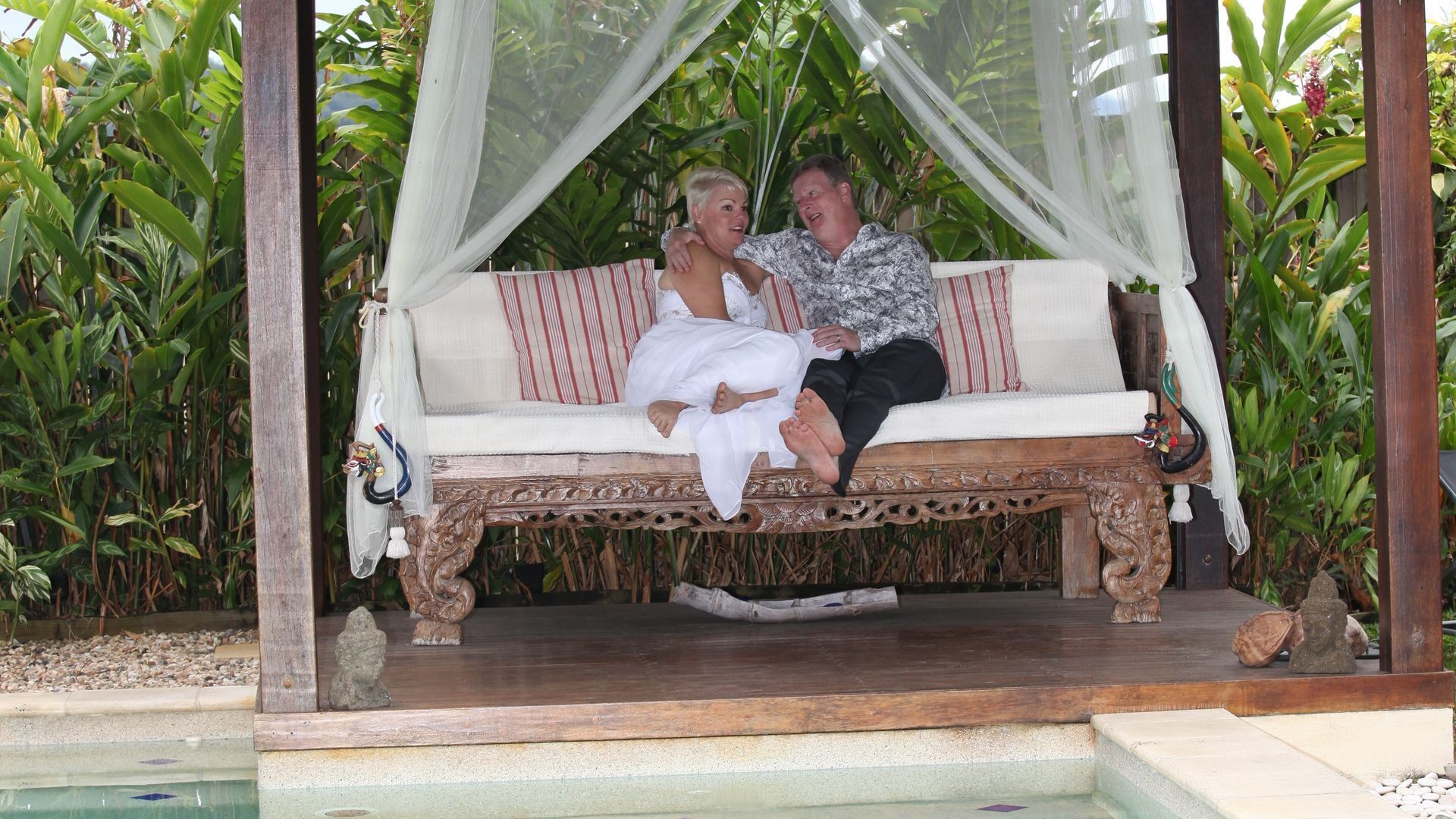 Beachside Bali inspired tropical retreat with large heated Saltwater pool.     \n — image 13