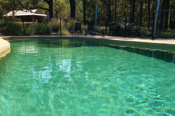 Enjoy a refreshing dip in the 12 metre salt water swimming pool