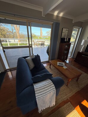 Smart TV, DVD player, video library, stereo