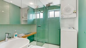 Hair dryer, towels