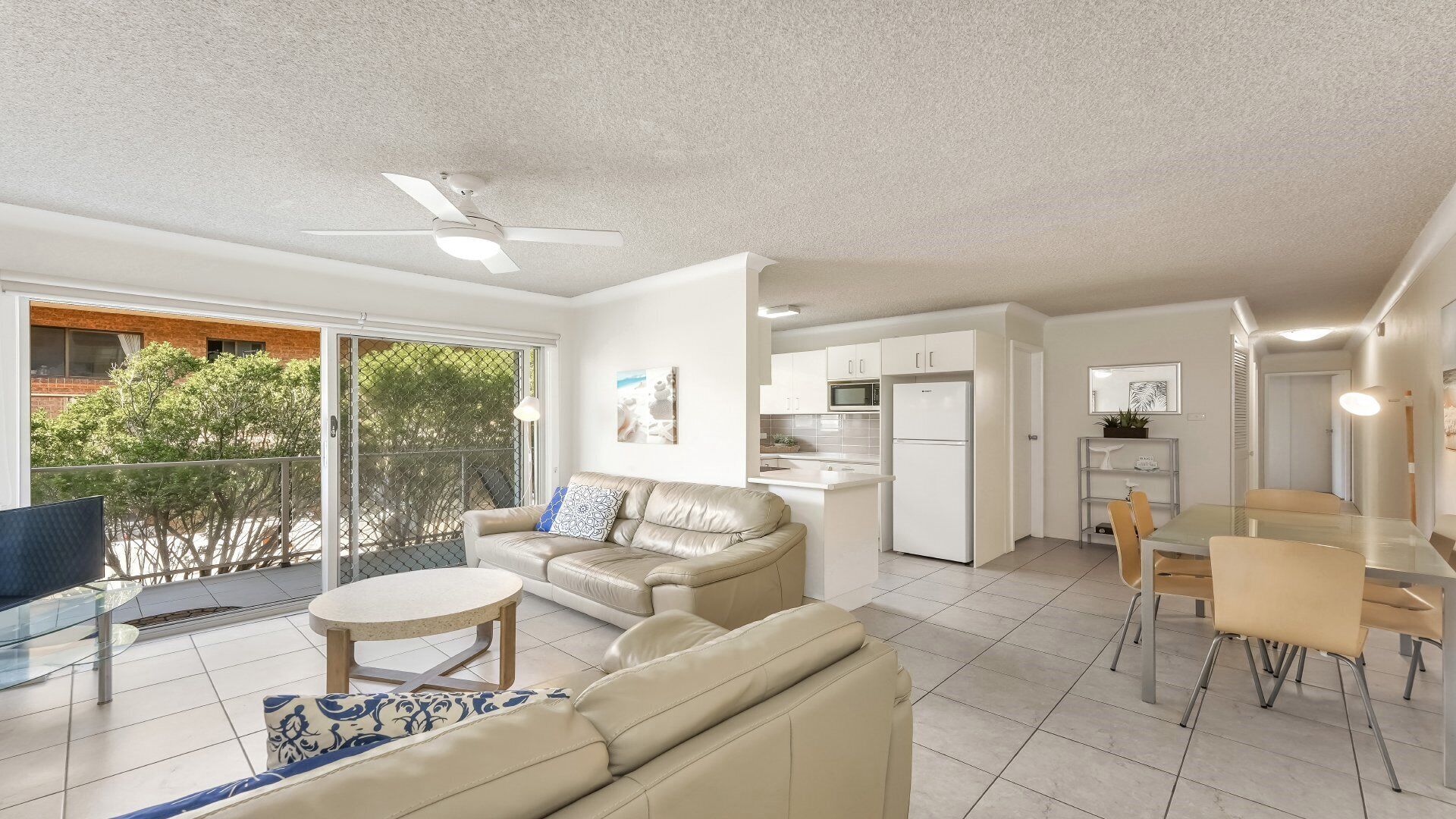 TV, DVD player, stereo