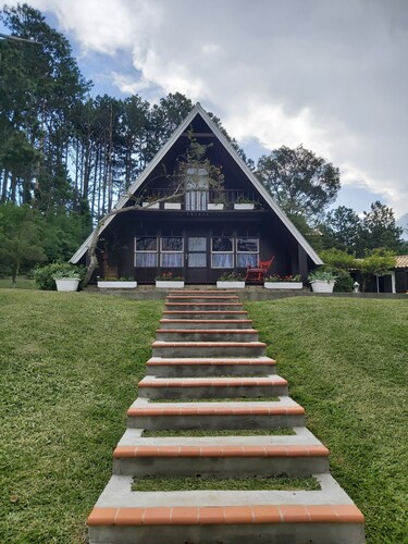 STUNNING VIEW in high place with stone mountain, swimming pool and lake