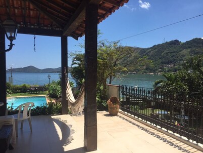 Beautiful beachfront house with pool and barbecue area