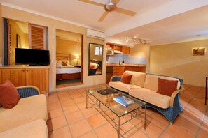 Living area - Seascape Holidays Apartments at Villa San Michele One Bedroom Standard (Douglas)