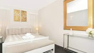 2 bedrooms, iron/ironing board, WiFi, bed sheets