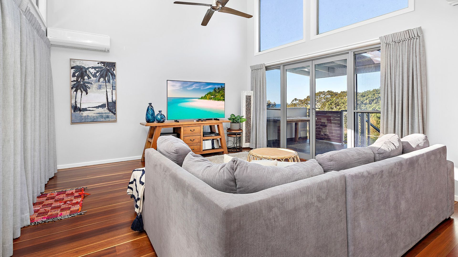 TV, DVD player, books