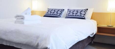 2 bedrooms, iron/ironing board, travel crib, WiFi