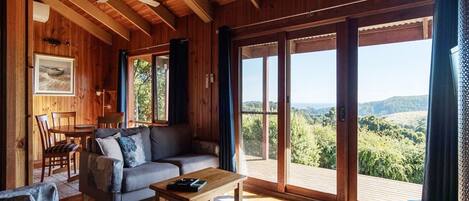 Televisie, een open haard, een dvd-speler en een kantoor