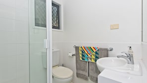 Hair dryer, towels